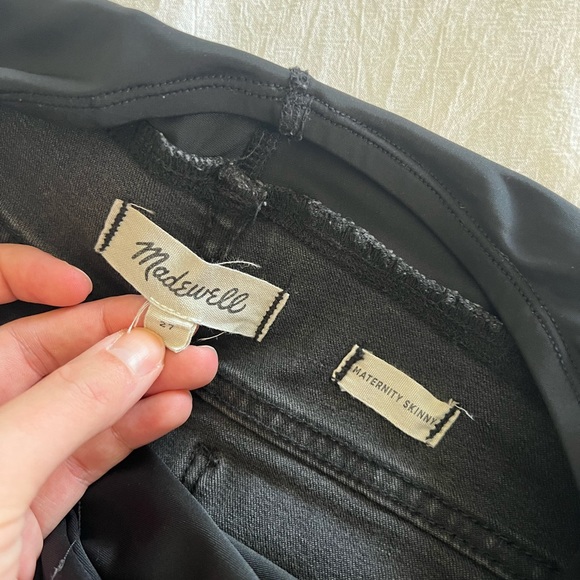 Madewell Maternity Over-the-Belly Skinny Jeans in Black Sea Size 27 - Picture 3 of 6